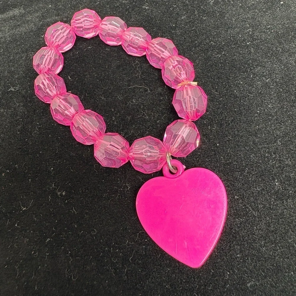My Little Pony Pink Beaded Bracelet with Rainbow Dash Charm